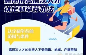 博士享受20万元安家补贴，一文了解惠州人才优惠政策